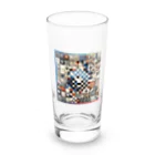 Yuki-ingの多様なチェック柄 Long Sized Water Glass :front