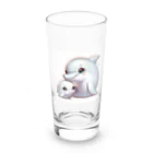 しんすけのイルカの親子 Long Sized Water Glass :front