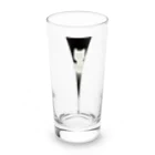 y-sasのファスナー猫　白猫 Long Sized Water Glass :front