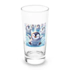 aoharu2005の笑顔で泳ぐペンギン Long Sized Water Glass :front