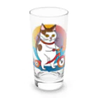 修羅場ウォッチャーのカラフル三輪車ねこ Long Sized Water Glass :front