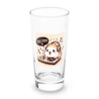 まんじゅ王国のハムスターがDJブースでスピン！ Long Sized Water Glass :front