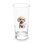 アニマルアートのプードル Long Sized Water Glass :front