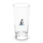 アニマルアートのペンギンの親子 Long Sized Water Glass :front