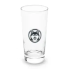 YOUSUN SHOPのブラックシバのキュートなロゴマーク Long Sized Water Glass :front