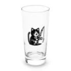 fish-man13の釣り猫 Long Sized Water Glass :front