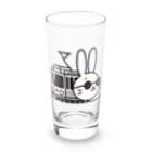 BOSATUの電車に乗ったうさぎ Long Sized Water Glass :front