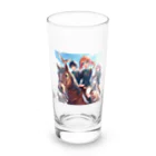 SWQAの馬で通学する仲間たち Long Sized Water Glass :front