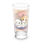 癒しの部屋🐾໒꒱の仲良しニャンコ🐈🐾 Long Sized Water Glass :front