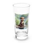 アニマルアートのカワウソ Long Sized Water Glass :front