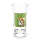 AI副業屋のショウのドット絵のコーギー Long Sized Water Glass :front