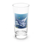 SUZURI56のドット絵ノコギリザメ Long Sized Water Glass :front