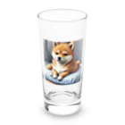 oricoricoのクッションの上でくつろぐ柴犬 Long Sized Water Glass :front