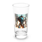 bungorouの未来を担うヒーロー：人型ロボット「BLUE」 Long Sized Water Glass :front