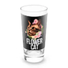 アメショのドラ猫ちゃん（18）のお店のフラワーキャットのドラ猫ちゃん Long Sized Water Glass :front