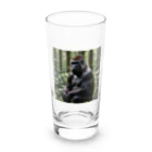 sunday_sataurday_freedayの警戒しているゴリラ Long Sized Water Glass :front