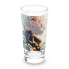 as -AIイラスト- のシャボン玉と夕日 Long Sized Water Glass :front