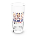 aaammmamのセーラー服　ロングヘア　美少女　アニメ　漫画　日本 Long Sized Water Glass :front