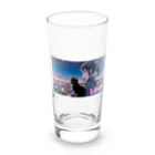 Mia-Alto_Adventure_Storeの時空の旅猫アルトとミアの夜景物語 Long Sized Water Glass :front