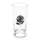 CHRON SHIROの黒い花3 Long Sized Water Glass :front