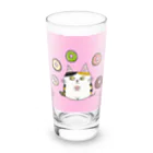 MIe-styleのドーナツみぃにゃんピンク Long Sized Water Glass :front