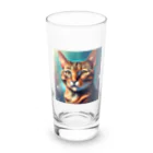 infinity🄬outeの顔にシミがある茶トラ猫くん Long Sized Water Glass :front