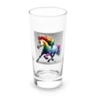 batabataのレインボーアニマル馬 Long Sized Water Glass :front