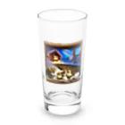 NaturalCanvasの猫とアヒルの子の愛 Long Sized Water Glass :front