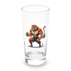 nopotechiの筋肉トラ Long Sized Water Glass :front