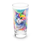 山田綾の虹色ネコちゃん Long Sized Water Glass :front