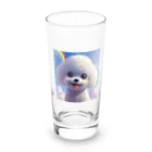 百合の花のモフモフビションフリーゼグッズ Long Sized Water Glass :front