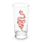 亜月の宝箱の蛇 (赤) Long Sized Water Glass :front