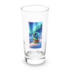 かめのオアシスのかめっちオーロラ見て感動 Long Sized Water Glass :front