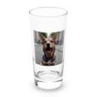 kaerinofficeのこのかわいいワンちゃん、まるでカメラ目線！ Long Sized Water Glass :front