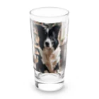 kaerinofficeのこのスマートなワンちゃんは、そっとカメラを見つめる。 Long Sized Water Glass :front