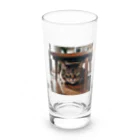 zigerparkの隠れる猫 Long Sized Water Glass :front