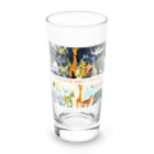 Kazusanの動物たちの行進「Marche pour la vie」バージョン Long Sized Water Glass :front