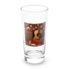 macchi/bowの紅葉とギター Long Sized Water Glass :front