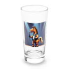 No Horse No Lifeのドット絵歌うウマノスケ君 Long Sized Water Glass :front