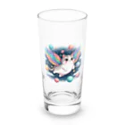 キャットパラダイス☆彡のユニ猫　宇宙空間 Long Sized Water Glass :front