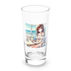 trypsin8080の浜辺のカフェで Long Sized Water Glass :front