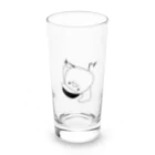 meimeiのブレイクダンスひよこ　黒ver. Long Sized Water Glass :front