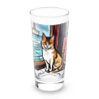 Ppit8の豪華客船の旅はいいにゃー Long Sized Water Glass :front