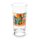 mirinconixの僕らの味方っぽい4機のレトロなロボットくん達 Long Sized Water Glass :front