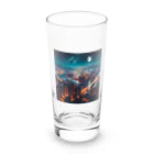 Teesignsの月夜に輝く未来都市 Long Sized Water Glass :front