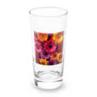 オンラインショップイエローリーフの色鮮やかな花 Long Sized Water Glass :front