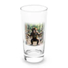 cache2445の鍛えているサル Long Sized Water Glass :front