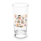 lanboの猫ちゃん大家族 Long Sized Water Glass :front