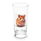 波にのるくまたんショップ62号店81番通りのドット絵のハムスター Long Sized Water Glass :front