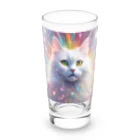 はなにゃんのおうちの虹色に輝くかわいい白猫ちゃん2 Long Sized Water Glass :front